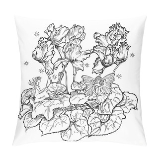 Personality  Two Fairies Sitting Flower Leaf Cyclamen Pillow Covers