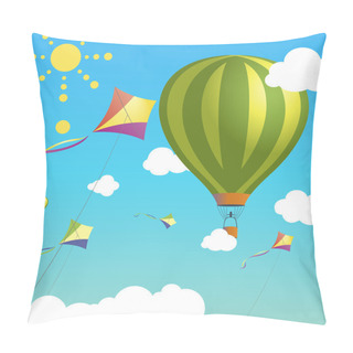 Personality Illustration Balloon And Kite Pillow Covers