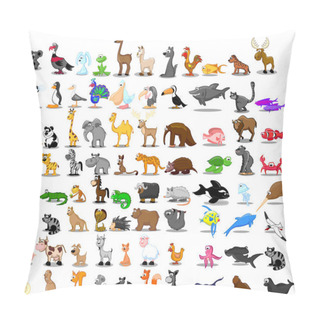 Personality  Lion, Kangaroo, Giraffe, Elephant, Camel, Antelope, Hippo, Tiger, Zebra, Rhinoceros Pillow Covers