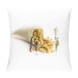 Personality  Miniature People With Big Nuts  Pillow Covers