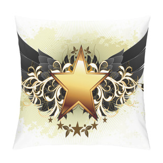 Personality  Star With Ornate Elements Pillow Covers