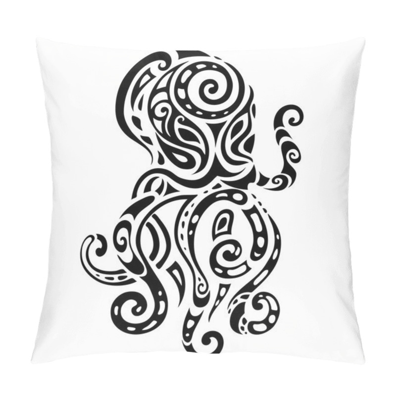 Personality  Ocean octopus. Ethnic pattern. pillow covers