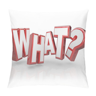 Personality  What Word Question Mark 3D Background Pillow Covers