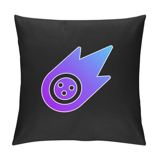 Personality  Asteroid Blue Gradient Vector Icon Pillow Covers