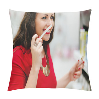 Personality  Happy Woman Testing  New  Fragrances  Pillow Covers