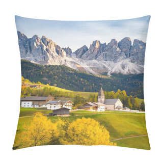 Personality  Val Di Funes In The Dolomites At Sunset, South Tyrol. Italy Pillow Covers