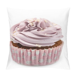 Personality  Vanilla Cupcakes, Decorated With Lavender-coloured Butter Cream Pillow Covers