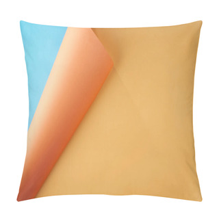 Personality    Colorful Paper Texture Background, Orange And Blue Layered Paper Background                              Pillow Covers