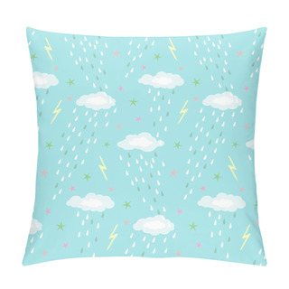 Personality  Seamless Pattern With Clouds And Stars Pillow Covers