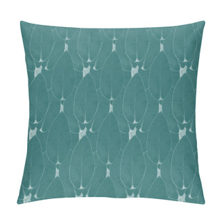 Personality  Pattern Background With Turquoise Floral Tree Leaves Pillow Covers