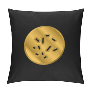 Personality  Bacterias View Gold Plated Metalic Icon Or Logo Vector Pillow Covers