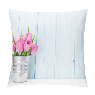 Personality  Fresh Pink Tulip Flowers Bouquet Pillow Covers