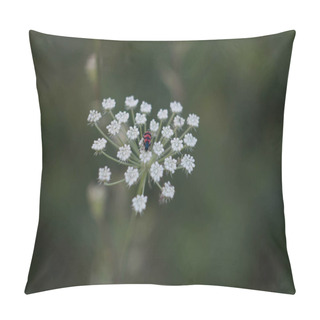 Personality Insect On A Flower, In The Form Of A Heart Pillow Covers