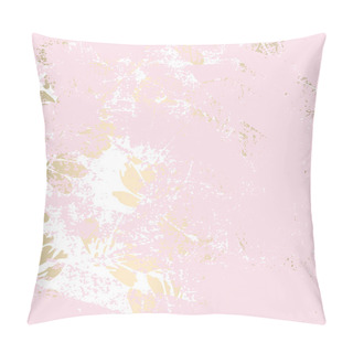 Personality  Trendy Floral Gold Foil Patina Blush Background Pillow Covers