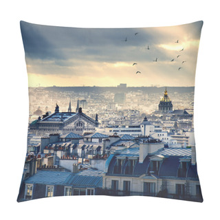 Personality  Paris Cityscape Taken From Montmartre Pillow Covers