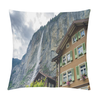 Personality  Incredible Places Of Lauterbrunnen In Switzerland. Waterfalls, Mountains, Meadows, Rivers. Beautiful Scenery Pillow Covers