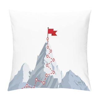 Personality  Mountain Climbing Route To Peak Pillow Covers