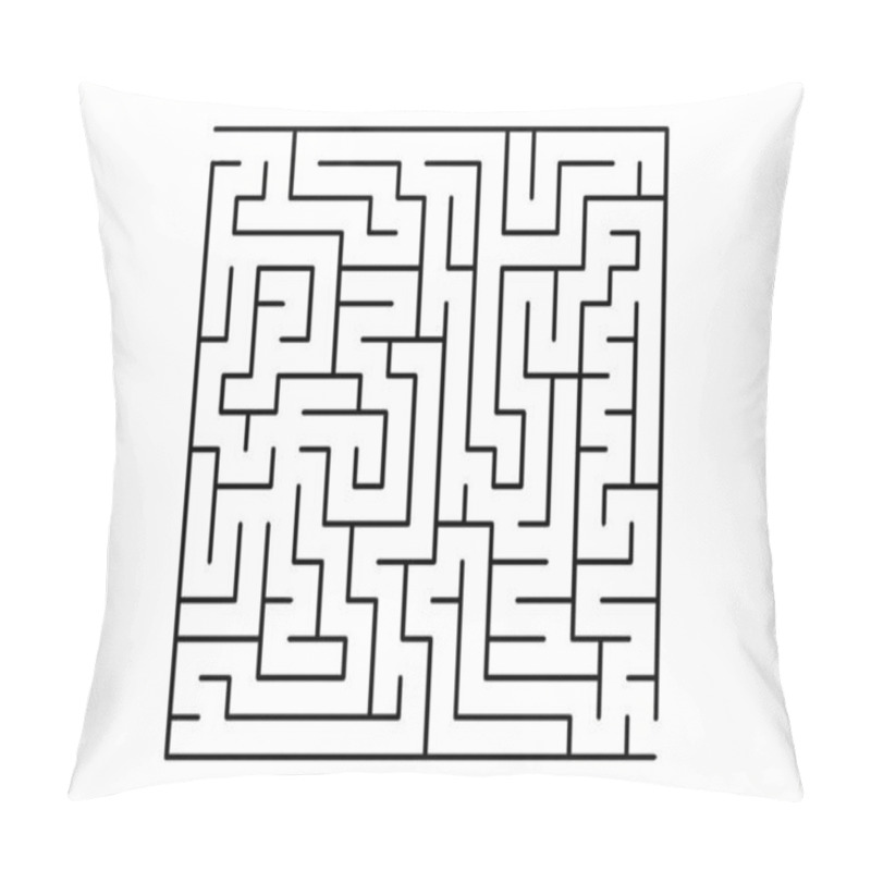 Personality  White vector dackdrop with a black conundrum. Abstract illustration with maze on a white background. Pattern for children books, magazines. pillow covers