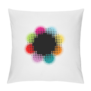 Personality  Text Box With Halftone Pattern Pillow Covers
