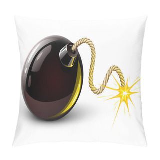 Personality  Vector Black Bomb Burning Pillow Covers