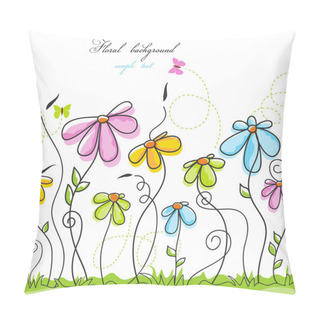Personality  Colorful Summer Floral Background Pillow Covers