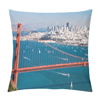 Personality  San Francisco Panorama W The Golden Gate Bridge Pillow Covers