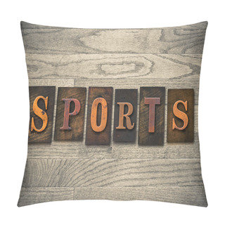 Personality  Sports Wooden Letterpress Theme Pillow Covers