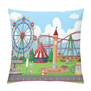 Personality  An Outdoor Funfair Scene Pillow Covers