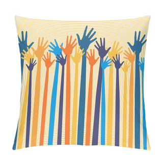 Personality  Happy Celebration Hands Pillow Covers