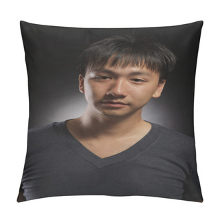 Personality  Young Asian Man Portrait Pillow Covers