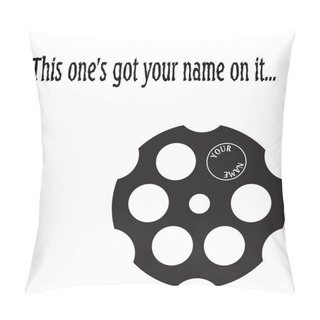 Personality  Revolver Silhouette Pillow Covers