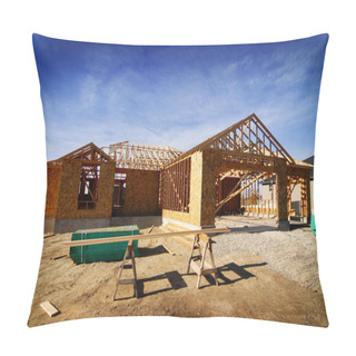 Personality  Construction Of New Home Residence Residential Building Construc Pillow Covers
