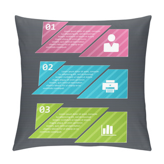Personality  Vector Set Of Banners With Numbers. Pillow Covers
