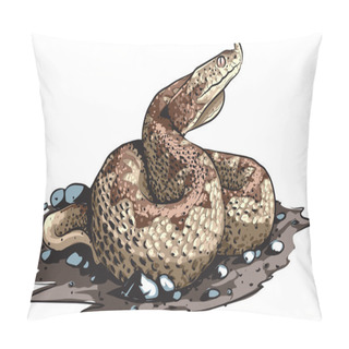 Personality  Horned Vipera Pillow Covers