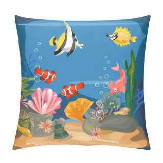 Personality  Background Underwater Landscape Pillow Covers