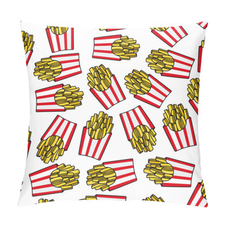 Personality  Fast Food French Fries Seamless Pattern Pillow Covers