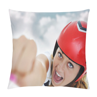 Personality  Super Hero Woman Flying Pillow Covers