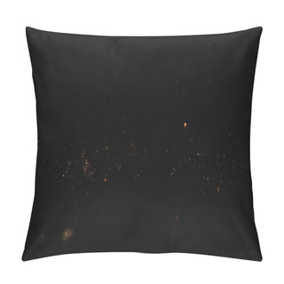 Personality  Shiny Glitter On Black Background With Copy Space  Pillow Covers