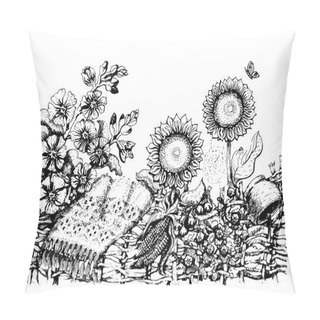 Personality  Ukrainian Fence Illustration Pillow Covers