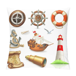 Personality  Summer Vacation Icons Pillow Covers