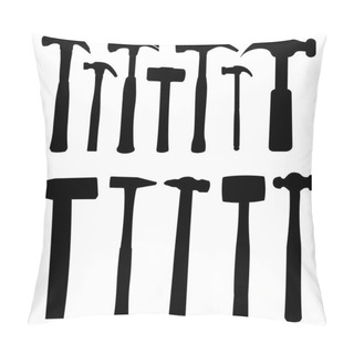 Personality  Hammer Silhouette Set Pillow Covers