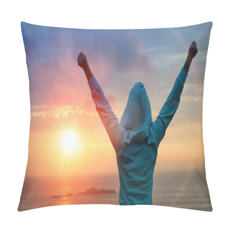 Personality  Sport Success On Sunset Background Pillow Covers