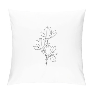 Personality  Simple And Clean Hand Drawn Floral. Sketch Style Botanical Illustration. Great For Invitation, Greeting Card, Packages, Wrapping, Etc.  Pillow Covers