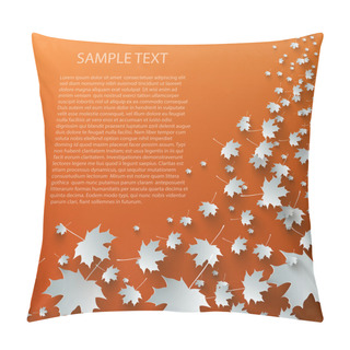 Personality  Flying Autumn Leaves Background With Space For Text Pillow Covers