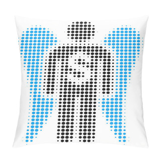 Personality  Angel Investor Halftone Icon Pillow Covers