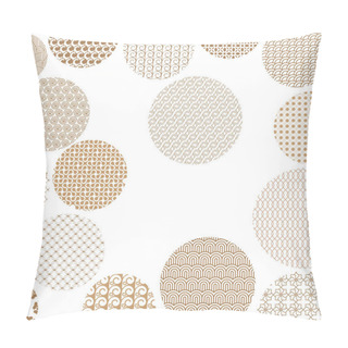 Personality  Vector Illustration Design Of Circles With Different Geometric Patterns Pillow Covers