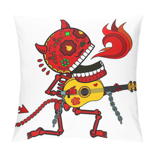 Personality  Vector Illustration Of Skeletons Pillow Covers