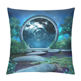 Personality  Magic Portal On The Lake Pillow Covers