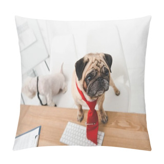 Personality  Business Dog In Office Pillow Covers