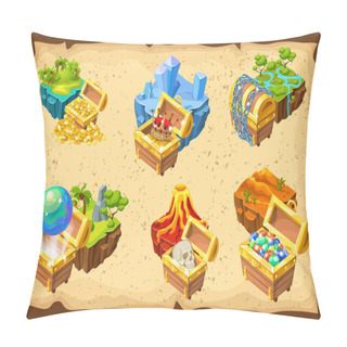 Personality  Gaming Islands And Hidden Treasures Set Pillow Covers